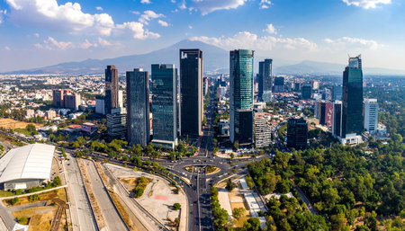Panoramic view of the city of Seoul, South Korea.の素材