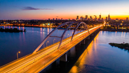 Panoramic view of the city of Kiev at sunset, Ukraineの素材