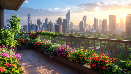 Panoramic view of Kuala Lumpur skyline at sunset. Malaysia.の素材