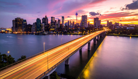 Toronto city skyline at sunset, Ontario, Canada. Panoramic view.の素材