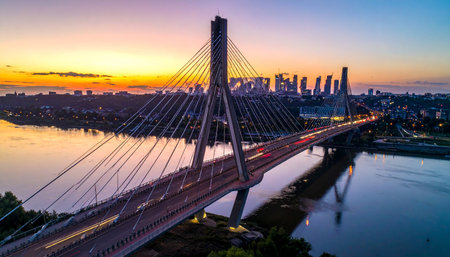 Rama VIII Bridge over the Chao Phraya River in Bangkok, Thailandの素材
