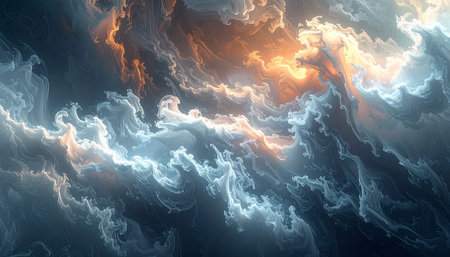 Abstract fractal. Fractal art background for creative design. Decoration for wallpaper, desktop, poster, cover booklet. Print for clothes, t-shirt. Creative illustration for designの素材