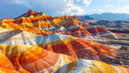 Colorful mountains in Petrified Forest National Park, Arizona, USAの素材
