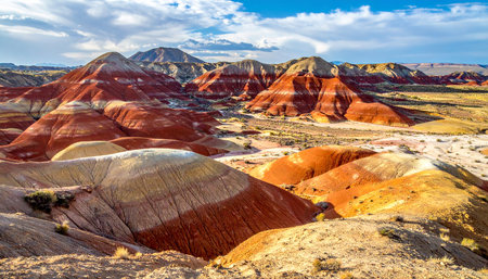 Colorful rock formations in Petrified Forest National Park, Arizona, USAの素材