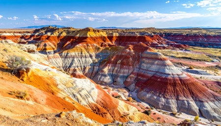Beautiful landscape of Petrified Forest National Park, Arizona, USAの素材
