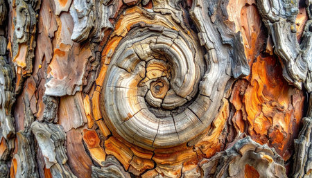 The texture of the bark of an old tree. Close-up.の素材