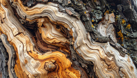 Texture of the bark of an old tree. Close-up.の素材