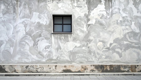 White wall with a window in the old town of Seoul, South Koreaの素材