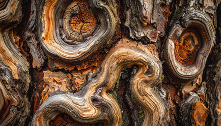 Close up of the bark of an old tree. Natural background.の素材
