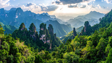 Zhangjiajie City, Hunan Province, Chinaの素材