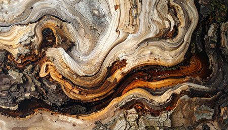 Wooden texture background pattern with marbling effect. Agate ripple pattern.の素材