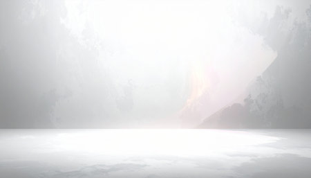 Abstract textured landscape with soft light and subtle mountain silhouettes. Clear details and vibrant colors enhance...の素材