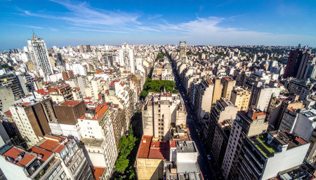 Aerial panoramic view of Sao Paulo city, Brazil.の素材