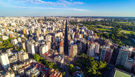Aerial view of the Eiffel Tower in Paris, Franceの素材