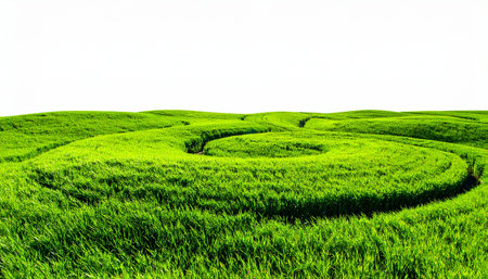 Green Terraced Rice Field in Chiang Rai Province, Thailand.の素材