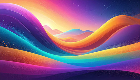 Abstract background with colorful waves. Vector Illustration. Eps 10.の素材