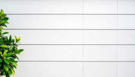 White wall background or texture and copy space for add text or image.の素材