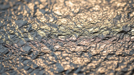 Shiny foil texture, closeup. Abstract background for design.の素材