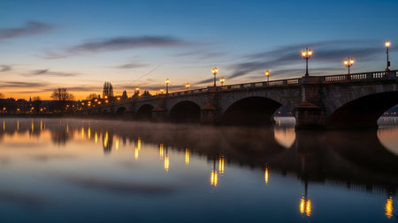 Bridge over the Vistula river in Krakow, Polandの素材