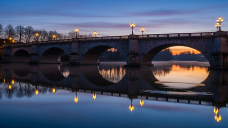Night view of the Charles Bridge in Prague, Czech Republic. Long exposure.の素材