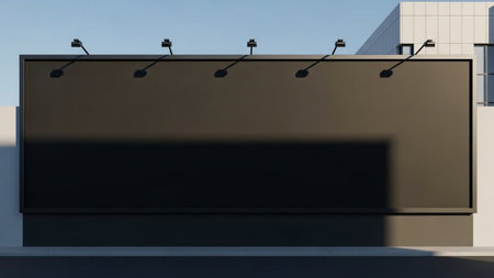 Blank billboard on the wall. Mock up, 3D Renderingの素材