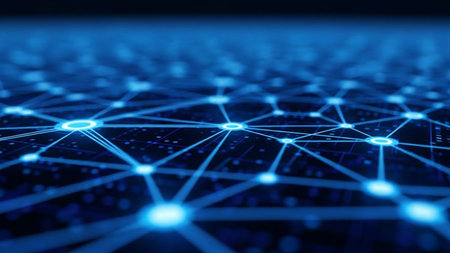 3d rendering of abstract technology digital background. Network connection concept.の素材