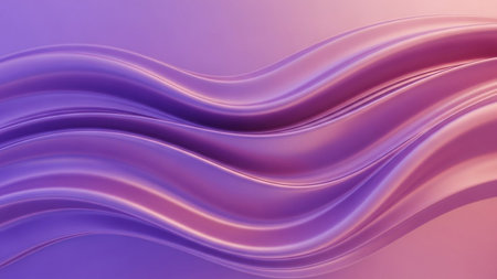 abstract background with smooth lines in purple and violet colors, digitally generated imageの素材