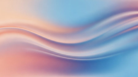 abstract background with smooth lines in blue, orange and pink colorsの素材