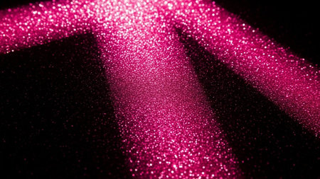 glitter vintage lights background. pink and black. de-focusedの素材