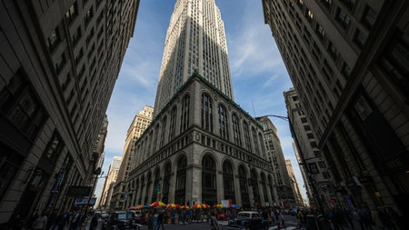 The Empire State Building in New York Cityの素材