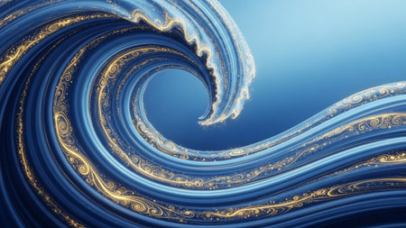 Abstract fractal. Fractal art background for creative design. Decoration for wallpaper, desktop, poster, cover booklet. Print for clothes, t-shirt. Creative illustration for designの素材