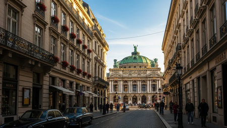 Street view of Vienna, Austriaの素材