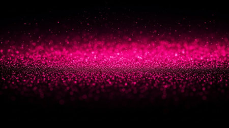 Glittering pink and black background with bokeh defocused lightsの素材