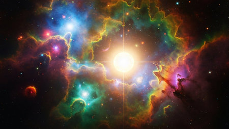 Planets, stars and galaxies in outer space showing the beauty of space exploration.の素材