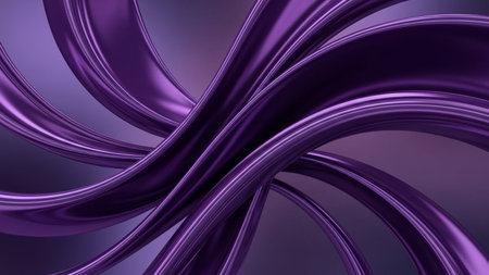 Purple abstract wavy background. Computer generated 3D photo rendering.の素材