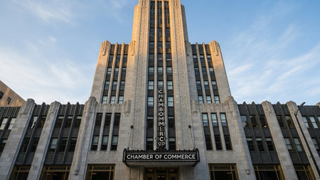 Facade of the Empire State Building in Manhattanの素材