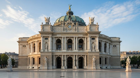 Austrian National Theatre in Vienna, Austria.の素材