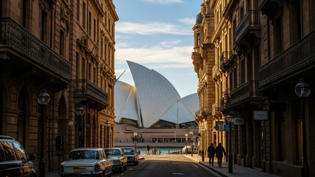 Sydney Opera House. Sydney Opera House is a major tourist attraction in Sydney, Australia.の素材