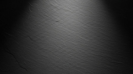 20251228 showing dark gray slate stone texture with subtle lines and dramatic spotlight effect for backgrounds.の素材