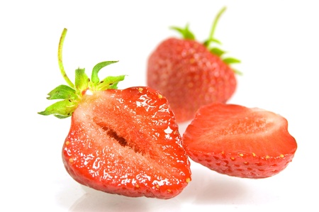 strawberry isolated on white backgroundの写真素材
