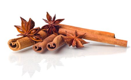 Star anise and cinnamon beer ingredientsの写真素材