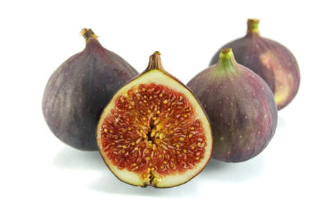  ripe fig isolated on a white backgroundの写真素材
