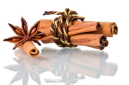 Star anise and cinnamon beer ingredientsの写真素材