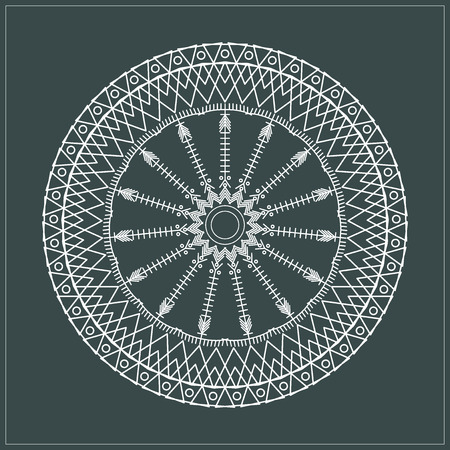 Religion, philosophy, spirituality, occultism symbol,  Trendy hipster circle.のイラスト素材