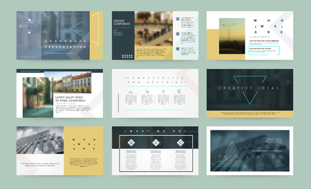 Presentation templates. Business template for brochure or booklet.