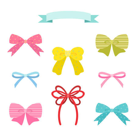 Cute ribbon set.のイラスト素材