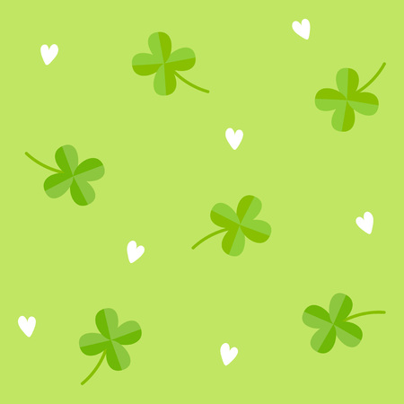 Clover pattern with white backgroundのイラスト素材