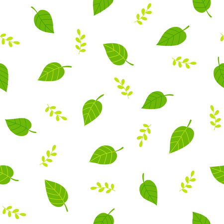 Green leaves seamless patternのイラスト素材