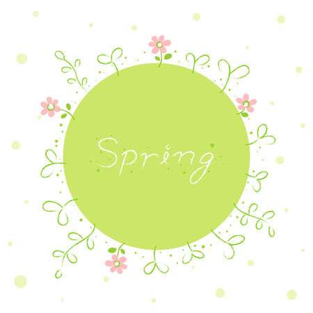 Spring green planetのイラスト素材