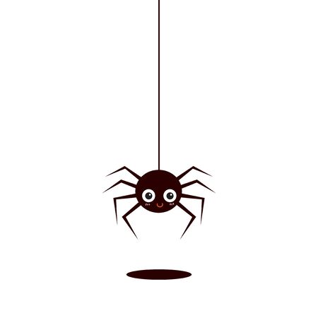 Cute spider on white backgroundのイラスト素材